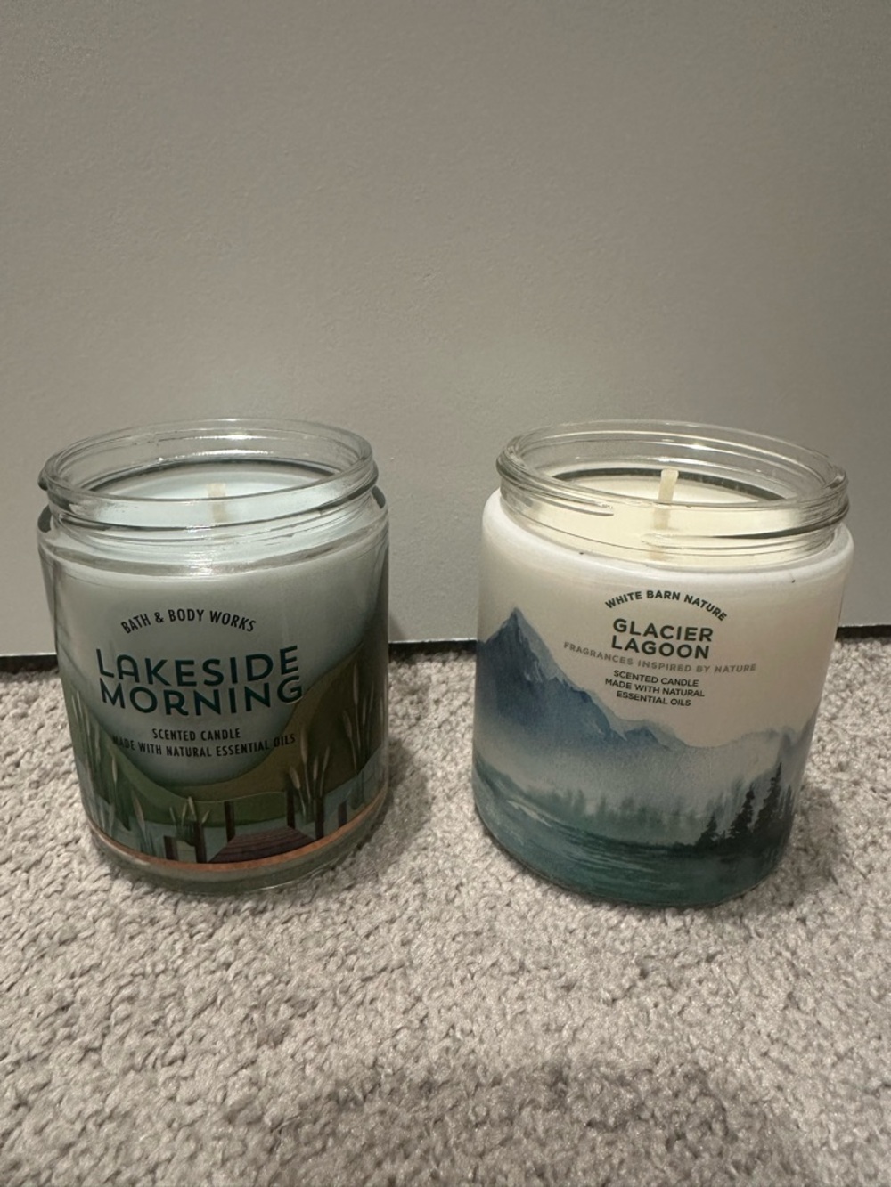 Lakeside Morning and Glacier Lagoon Candle Duo